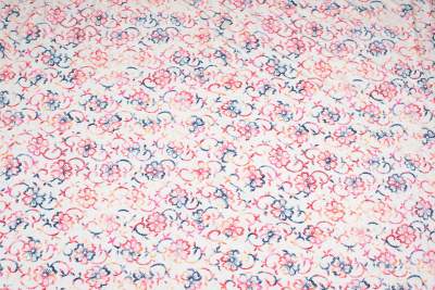 Dzianina Jersey ity wzór małe Kwiaty kolor różowy 