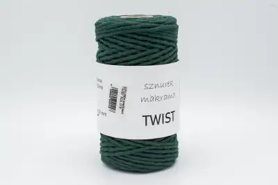 SZNUREK DO MAKRAMY TWIST 015 BUTELKOWA ZIELEŃ