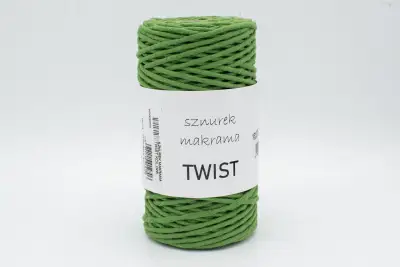 SZNUREK DO MAKRAMY TWIST 026  ZIELONY