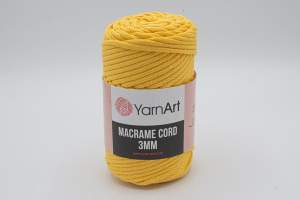 SZNUREK DO MAKRAMY YARNART 3 mm 764 ZÓŁTY