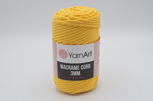 SZNUREK DO MAKRAMY YARNART 3 mm 764 ZÓŁTY