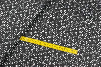 Tkanina bawełna wzór kwiaty kolor czarny