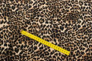 Tkanina Silki Wzór Panterka kolor beżowy