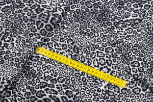 Tkanina Silki Wzór Panterka kolor szary