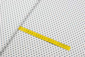 Tkanina Silki Wzór Groszki kolor ecru