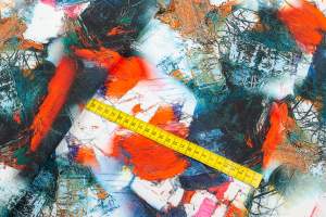 Tkanina Silki Wzór typu mazany kolor czerwony