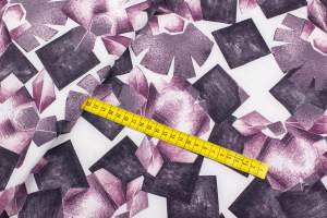 Tkanina Silki Wzór Kwadraty kolor biały 