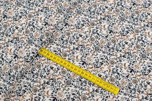 Tkanina Barbie Marchiano wzór Adamaszek kolor biały