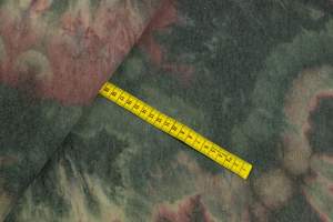 Dzianina wiskoza wzór mazany odcienie brązu i czerwieni