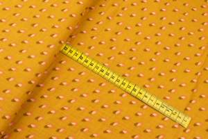 Tkanina Muślin bawełniany wzór bazie kolor żółty (miodowy)