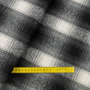 Tkanina płaszczowa wzór krata kolor czarny/szary