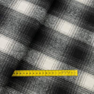 Tkanina płaszczowa wzór krata kolor czarny/szary