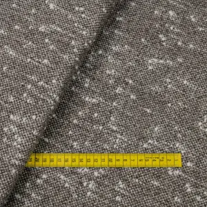 Tkanina płaszczowa wzór melanż brąz