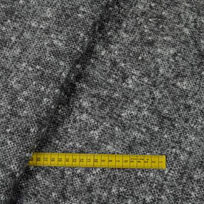 Tkanina płaszczowa wzór melanż szary