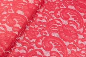 Koronka stabilna wzór kwiaty różowy