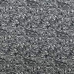 Tkanina Silki wzór zebra kolor biały