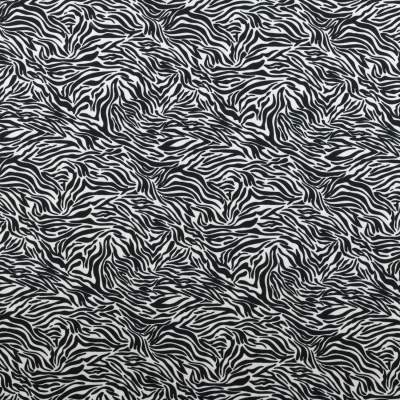 Tkanina Silki wzór zebra kolor biały