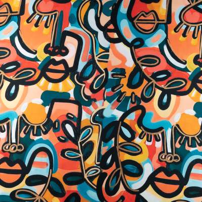 Tkanina wiskoza twill wzór Pablo Picasso