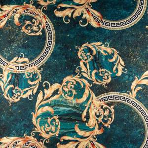 Tkanina Wiskoza Twill – wzór włoski, kolor szmaragdowy