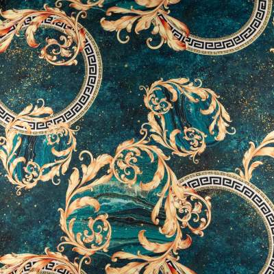 Tkanina Wiskoza Twill – wzór włoski, kolor szmaragdowy