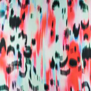 Tkanina Wiskoza Twill – wzór mazany, kolor miętowy