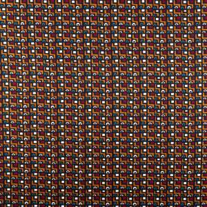 Tkanina wiskoza twill wzór geometryczny kolor musztardowy