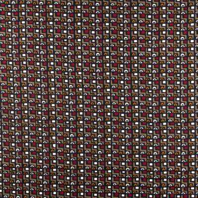 Tkanina wiskoza twill wzór geometryczny kolor beżowy