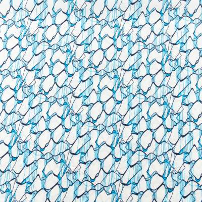 Tkanina Silki wzór kolor niebieski