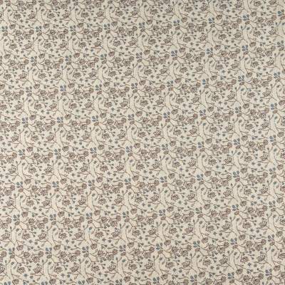 Szyfon w kwiaty tło ecru