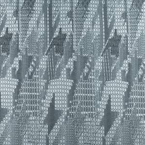 Dzianina swetrowa wzór geometryczny szary 150x160