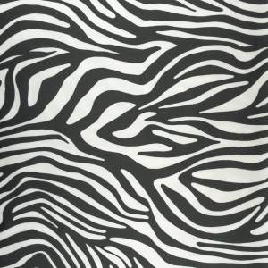 Tkanina Satyna lycra wzór zebra kolor czarny i biały
