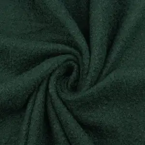 Tkanina Boucle kolor butelkowa zieleń