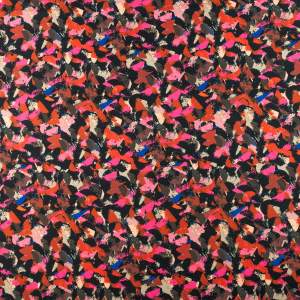 Tkanina Wiskoza Twill – wzór mazany, kolor różowy