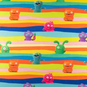 Dresówka pętelka wzór paskudy kolorowe paski