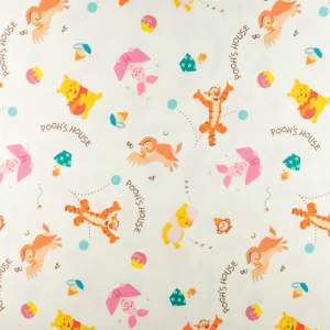 Dresówka pętelka wzór puchatek kolor ecru