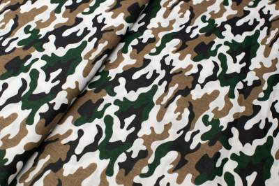 Tkanina bawełna wzór moro polarny 