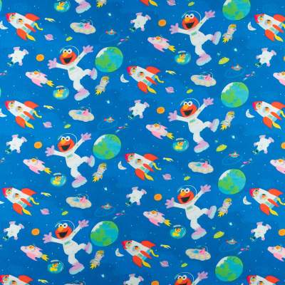 Dresówka pętelka wzór elmo kolor niebieski