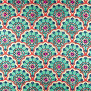 Dzianina jersey ITY Kimo wzór typu marokański kolor zielony