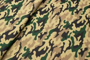 Tkanina bawełna wzór moro w odcie. brązu