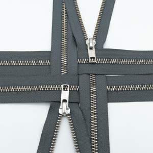 Zamek metalowy rozdzielczy anty-nikiel kolor 183 ciemny szary 70 cm