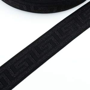 GUMA OZDOBNA 40 mm CO755 VERSACE LUREKS KOLOR CZARNY