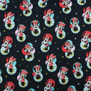 Dresówka pętelka wzór Myszka Miki kolor czarny