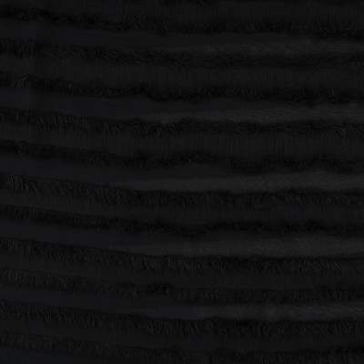 Tkanina Szyfon w pasy kolor czarny