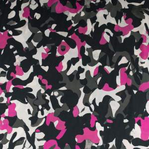 Szyfon jedwabny wzór łaciaty kolor zielony i różowy