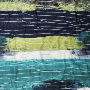 Dzianina Wiskozowa kolorowe pasy panel 72cm