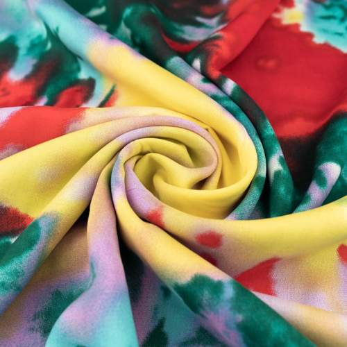 Tkanina Wiskoza Tie Dye kolor zielony
