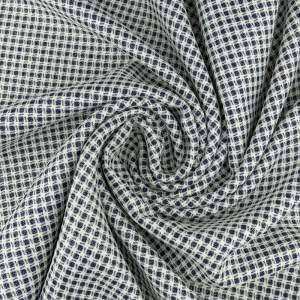 Tkanina w kratkę kolor granatowy