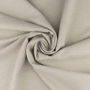 Tkanina Panama wzór grochy kolor szary beż