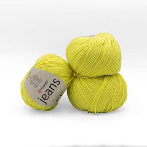 WŁÓCZKA YARNART JEANS 58 ZÓŁTY NEON