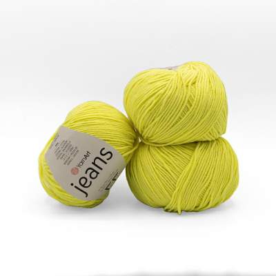 WŁÓCZKA YARNART JEANS 58 ZÓŁTY NEON